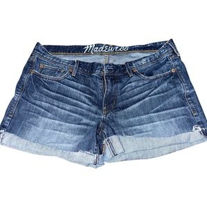 Madewell denim jean shorts medium wash size 31